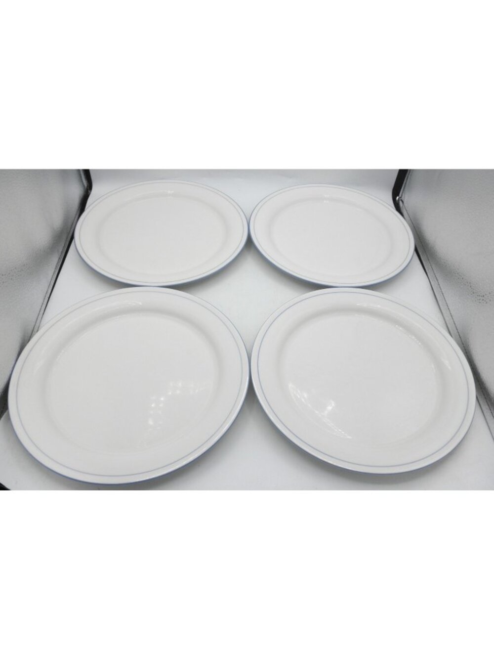 Sky Blue Pinstripes by Lenox 10-3/4 Inch Dinner Plates Set of 4 Pattern: L SKBP